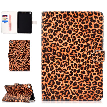 Colored Pattern Drawing Horizontal Flip PU Leather Case with Three-folding Holder & Sleep / Wake-up Function for Mini 1 / 2 / 3 / 4(Yellow leopard grain)-garmade.com