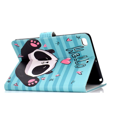 Colored Pattern Drawing Horizontal Flip PU Leather Case with Three-folding Holder & Sleep / Wake-up Function for Mini 1 / 2 / 3 / 4(Lovely panda)-garmade.com