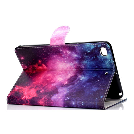 Colored Pattern Drawing Horizontal Flip PU Leather Case with Three-folding Holder & Sleep / Wake-up Function for Mini 1 / 2 / 3 / 4(Starry sky)-garmade.com