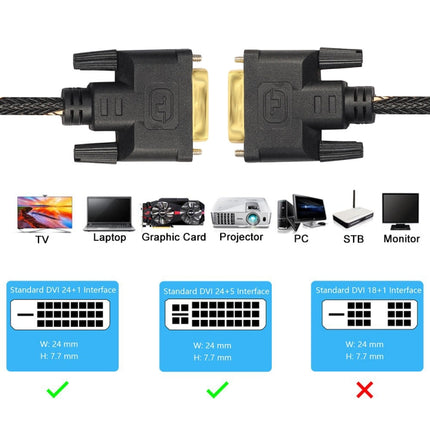 DVI 24 + 1 Pin Male to DVI 24 + 1 Pin Male Grid Adapter Cable(0.5m)-garmade.com