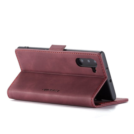 CaseMe-013 Multifunctional Horizontal Flip Leather Case with Card Slot & Holder for Galaxy Note 10(Red Wine)-garmade.com