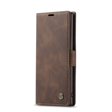 CaseMe-013 Multifunctional Horizontal Flip Leather Case with Card Slot & Holder for Galaxy Note 10(Coffee)-garmade.com