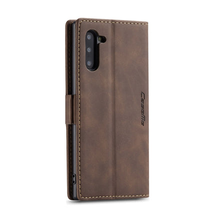 CaseMe-013 Multifunctional Horizontal Flip Leather Case with Card Slot & Holder for Galaxy Note 10(Coffee)-garmade.com