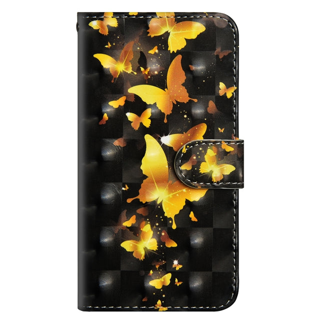 3D Painting Pattern Horizontal Flip TPU + PU Leather Case with Holder & Card Slots & Wallet For iPhone 6 Plus / 6s Plus(Golden Butterfly)-garmade.com