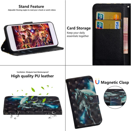 3D Painting Pattern Horizontal Flip TPU + PU Leather Case with Holder & Card Slots & Wallet For iPhone 6 Plus / 6s Plus(Wolf)-garmade.com