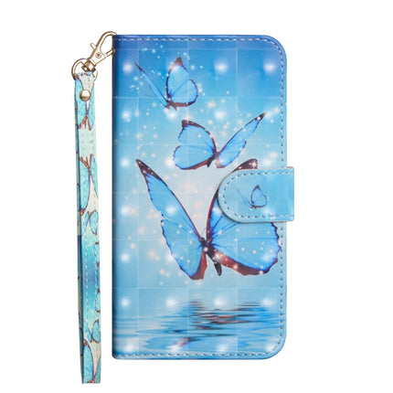 3D Painting Pattern Horizontal Flip TPU + PU Leather Case with Holder & Card Slots & Wallet For iPhone 6 / 6s(Three Butterfly)-garmade.com
