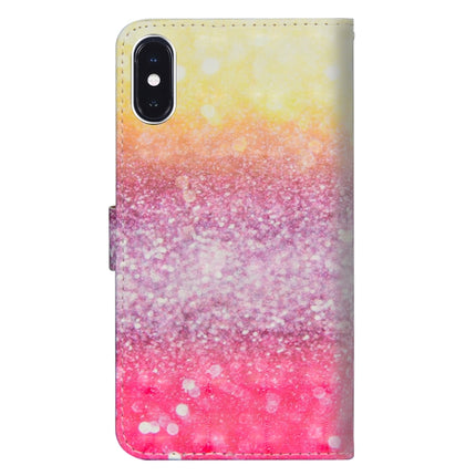 3D Painting Pattern Horizontal Flip TPU + PU Leather Case with Holder & Card Slots & Wallet For iPhone XS / X(Gradient Color)-garmade.com