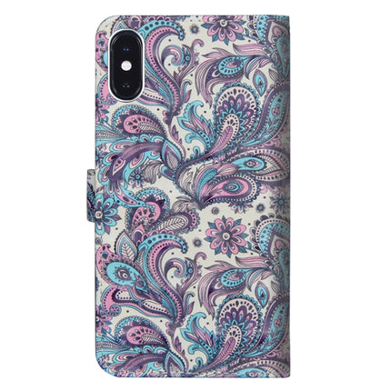 3D Painting Pattern Horizontal Flip TPU + PU Leather Case with Holder & Card Slots & Wallet For iPhone XS / X(Spiral Pattern)-garmade.com