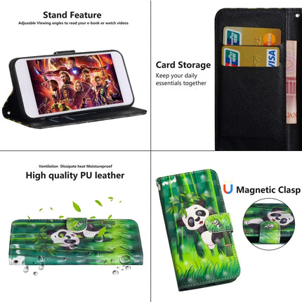 3D Painting Pattern Horizontal Flip TPU + PU Leather Case with Holder & Card Slots & Wallet For iPhone XS Max(Bamboo Panda)-garmade.com