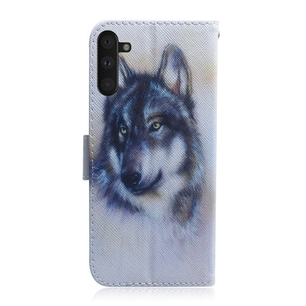 3D Colored Drawing Horizontal Flip Leather Case, with Holder & Card Slot & Wallet For Galaxy Note 10(White Wolf)-garmade.com