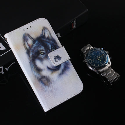 3D Colored Drawing Horizontal Flip Leather Case, with Holder & Card Slot & Wallet For Galaxy Note 10(White Wolf)-garmade.com