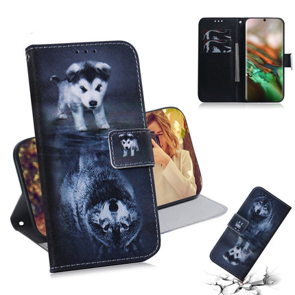 3D Colored Drawing Horizontal Flip Leather Case, with Holder & Card Slot & Wallet For Galaxy Note 10(Wolf and Dog)-garmade.com