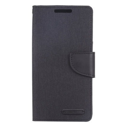 GOOSPERY CANVAS DIARY Horizontal Flip PU Leather Case with Card Slots & Wallet & Holder for Galaxy Note 10(Black)-garmade.com