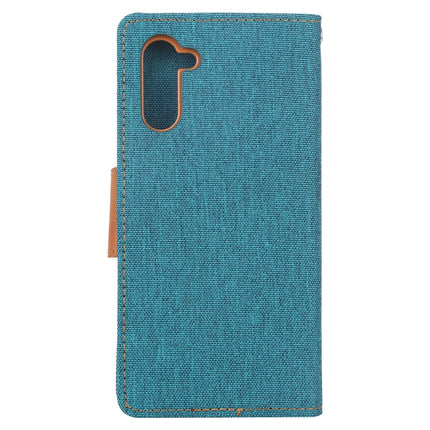 GOOSPERY CANVAS DIARY Horizontal Flip PU Leather Case with Card Slots & Wallet & Holder for Galaxy Note 10(Green)-garmade.com
