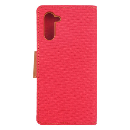 GOOSPERY CANVAS DIARY Horizontal Flip PU Leather Case with Card Slots & Wallet & Holder for Galaxy Note 10(Red)-garmade.com