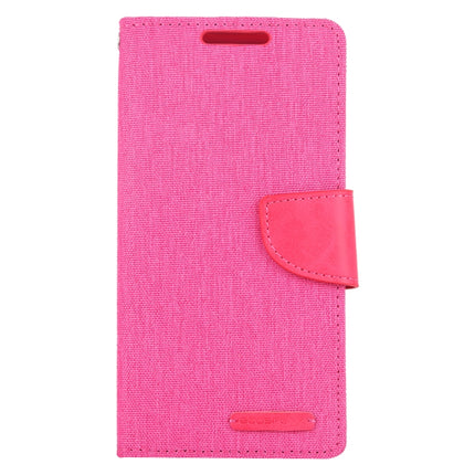 GOOSPERY CANVAS DIARY Horizontal Flip PU Leather Case with Card Slots & Wallet & Holder for Galaxy Note 10(Pink)-garmade.com