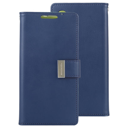 GOOSPERY RICH DIARY PU + TPU Crazy Horse Texture Horizontal Flip Leather Case with Card Slots & Wallet for Galaxy Note 10(Navy Blue)-garmade.com