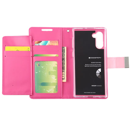 GOOSPERY RICH DIARY PU + TPU Crazy Horse Texture Horizontal Flip Leather Case with Card Slots & Wallet for Galaxy Note 10(Pink)-garmade.com