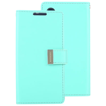 GOOSPERY RICH DIARY PU + TPU Crazy Horse Texture Horizontal Flip Leather Case with Card Slots & Wallet for Galaxy Note 10(Mint Green)-garmade.com