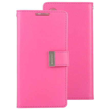 GOOSPERY RICH DIARY PU + TPU Crazy Horse Texture Horizontal Flip Leather Case with Card Slots & Wallet for Galaxy Note 10(Rose Red)-garmade.com
