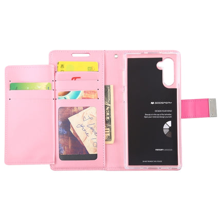 GOOSPERY RICH DIARY PU + TPU Crazy Horse Texture Horizontal Flip Leather Case with Card Slots & Wallet for Galaxy Note 10(Rose Red)-garmade.com