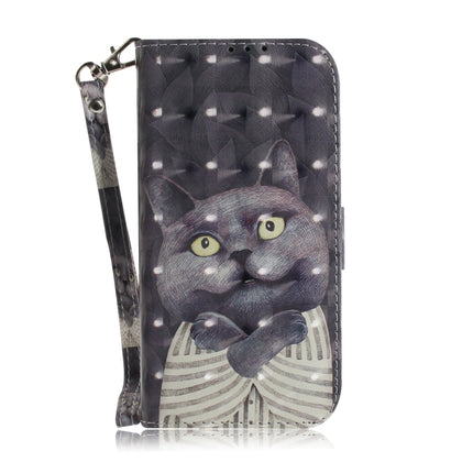 3D Colored Drawing Horizontal Flip Leather Case, with Holder & Card Slot & Wallet For Galaxy Note 10(Embrace Cat)-garmade.com
