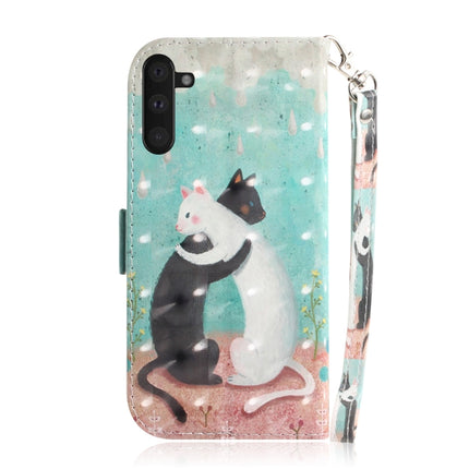 3D Colored Drawing Horizontal Flip Leather Case, with Holder & Card Slot & Wallet For Galaxy Note 10(Black White Cat)-garmade.com