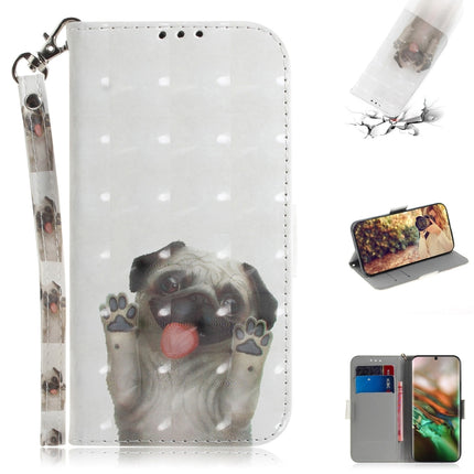 3D Colored Drawing Horizontal Flip Leather Case, with Holder & Card Slot & Wallet For Galaxy Note 10(Pug)-garmade.com