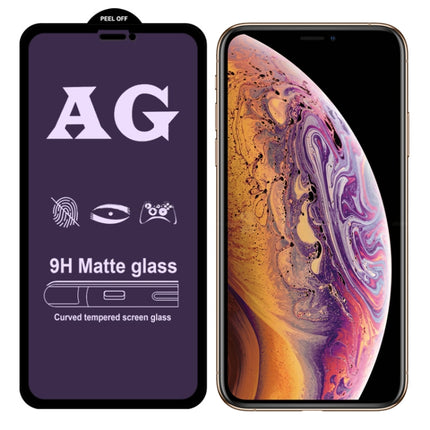 25 PCS AG Matte Anti Blue Light Full Cover Tempered Glass Film For iPhone XR-garmade.com