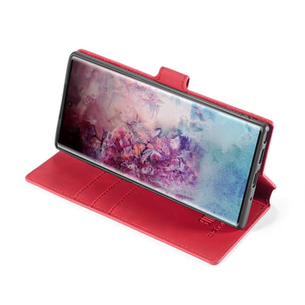 DG.MING Retro Oil Side Horizontal Flip Case with Holder & Card Slots & Wallet for Galaxy Note 10(Red)-garmade.com