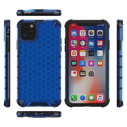 Shockproof Honeycomb PC + TPU Case for iPhone 11(Blue)-garmade.com