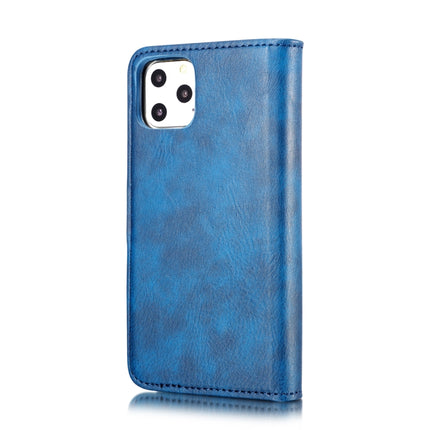 DG.MING Crazy Horse Texture Flip Detachable Magnetic Leather Case with Holder & Card Slots & Wallet For iPhone 11 Pro (Blue)-garmade.com