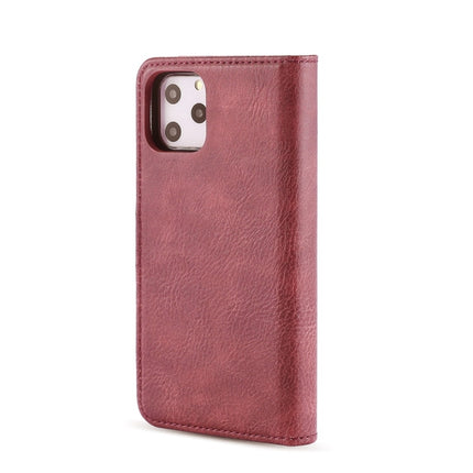 DG.MING Crazy Horse Texture Flip Detachable Magnetic Leather Case with Holder & Card Slots & Wallet for iPhone 11 Pro Max(Red)-garmade.com