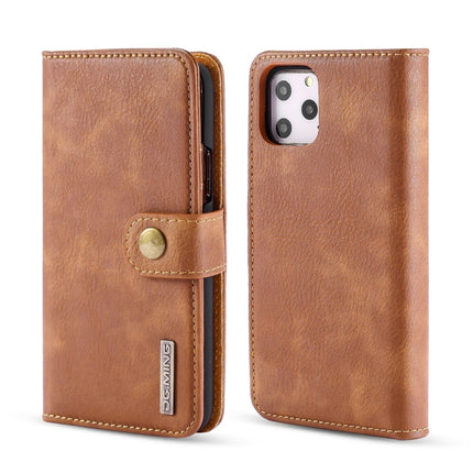 DG.MING Crazy Horse Texture Flip Detachable Magnetic Leather Case with Holder & Card Slots & Wallet for iPhone 11 Pro Max(Brown)-garmade.com