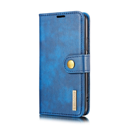 DG.MING Crazy Horse Texture Flip Detachable Magnetic Leather Case with Holder & Card Slots & Wallet For iPhone 11 Pro Max (Blue)-garmade.com