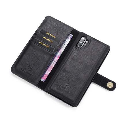 DG.MING Crazy Horse Texture Flip Detachable Magnetic Leather Case with Holder & Card Slots & Wallet for Samsung Galaxy Note 10(Black)-garmade.com