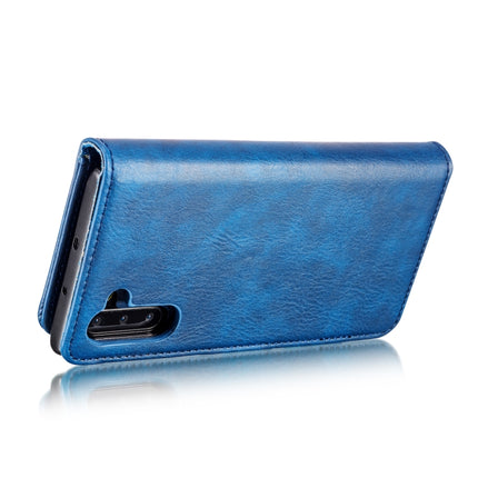 DG.MING Crazy Horse Texture Flip Detachable Magnetic Leather Case with Holder & Card Slots & Wallet for Samsung Galaxy Note 10(Blue)-garmade.com