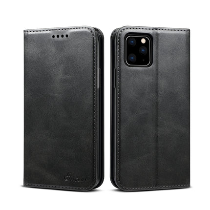 Suteni Calf Texture Horizontal Flip Leather Case with Holder & Card Slots & Wallet for iPhone 11 Pro Max(Black)-garmade.com