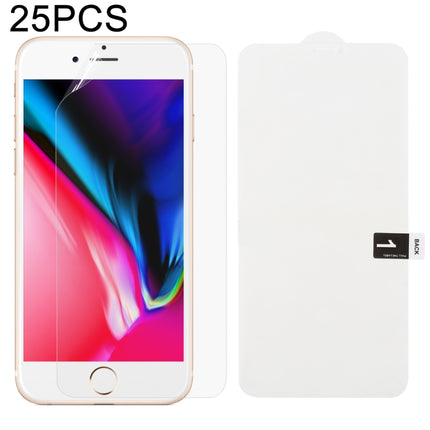 25 PCS Soft Hydrogel Film Full Cover Front Protector with Alcohol Cotton + Scratch Card for iPhone 7 Plus / 8 Plus-garmade.com