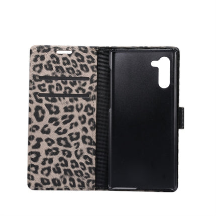Leopard Pattern Horizontal Flip Leather Case with Holder & Card Slots for Galaxy Note 10(Yellow)-garmade.com