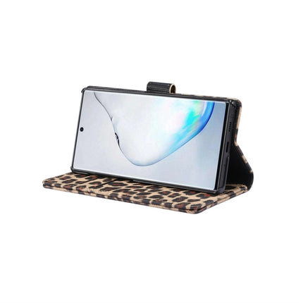 Leopard Pattern Horizontal Flip Leather Case with Holder & Card Slots for Galaxy Note 10(Brown)-garmade.com