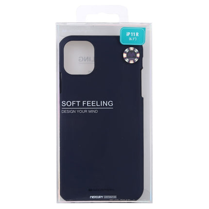 GOOSPERY SOFE FEELING TPU Shockproof and Scratch Case for iPhone 11(Dark Blue)-garmade.com