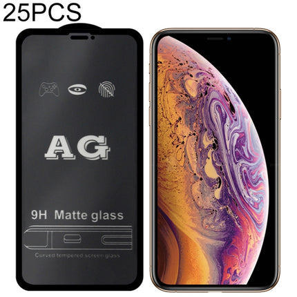 25 PCS AG Matte Frosted Full Cover Tempered Glass Film For iPhone XS / X / 11 Pro-garmade.com