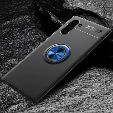 lenuo Shockproof TPU Case with Invisible Holder For Galaxy Note10(Black Blue)-garmade.com