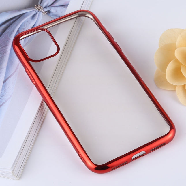 Transparent TPU Anti-Drop And Waterproof Mobile Phone Protective Case for iPhone 11(Red)-garmade.com