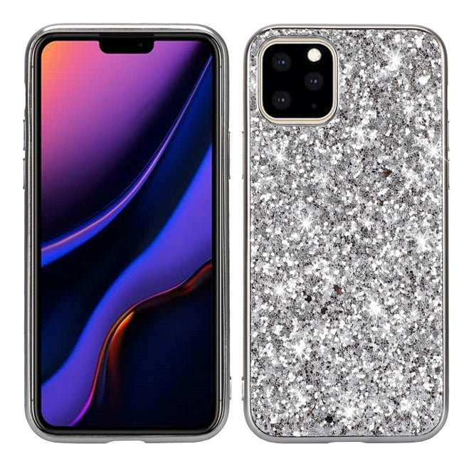 Glitter Powder Shockproof TPU Protective Case for iPhone 11(Silver)-garmade.com