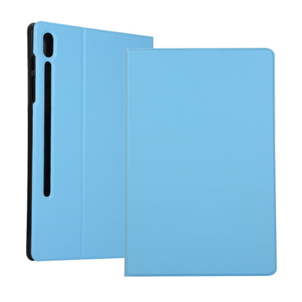 Voltage Elastic Texture Horizontal Flip Leather Case for Galaxy Tab S6 T860, with Holder(Sky Blue)-garmade.com