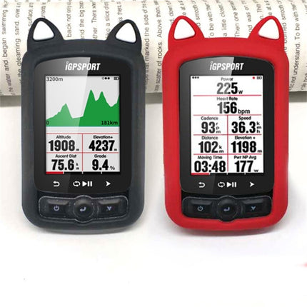 Bicycle Code Table Shockproof Silicone Colorful Protective Case for iGPSPORT 618, Host not Included(Black)-garmade.com