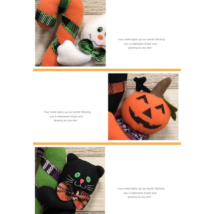 CX189008 Halloween Creative Hanging Dolls Gifts Plush Pendant Decorative Props(Black Cat)-garmade.com