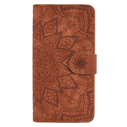Calf Pattern Double Folding Design Embossed Leather Case with Wallet & Holder & Card Slots for iPhone XS / X(Brown)-garmade.com